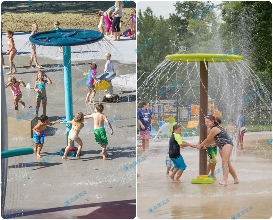 旋轉瀑布戲水小品